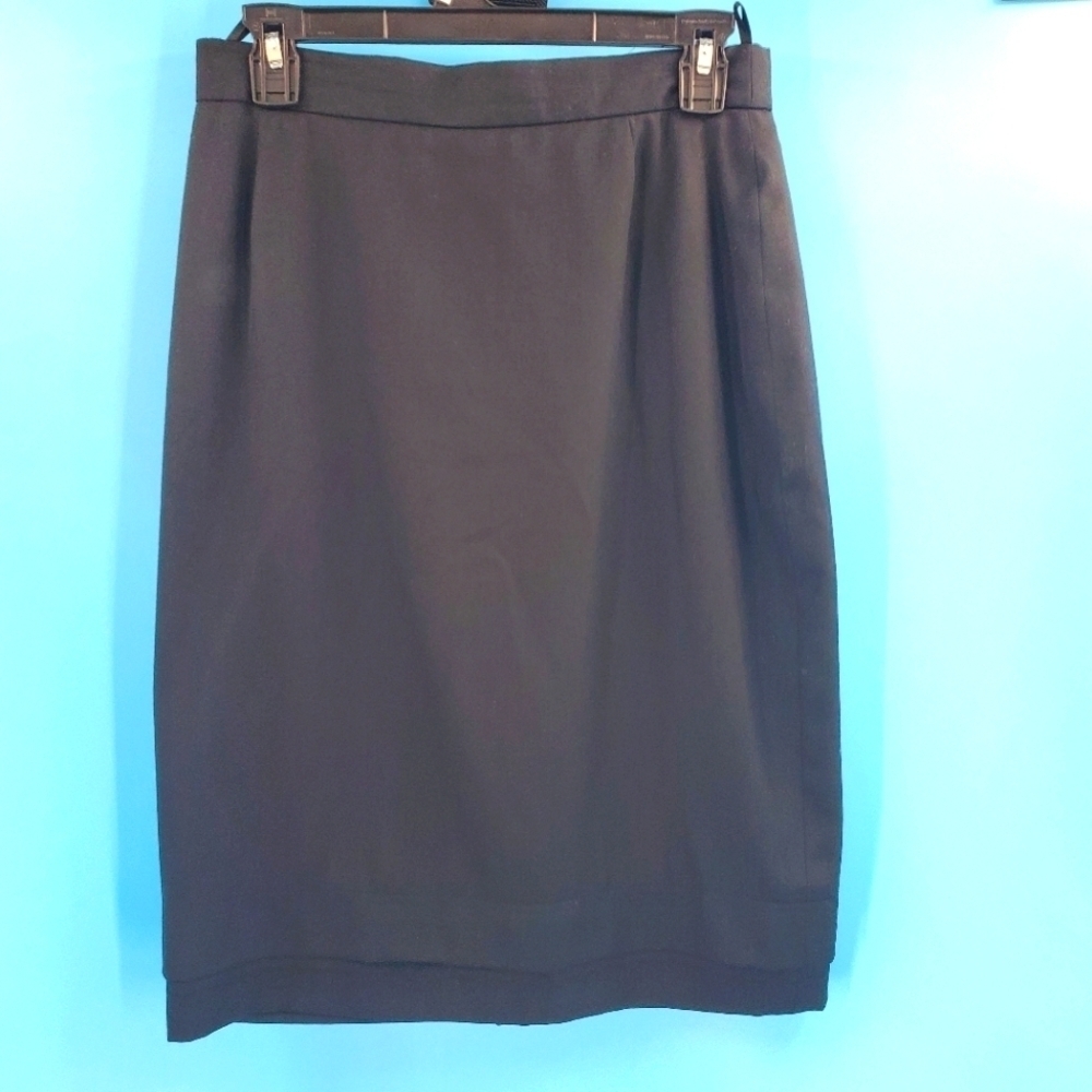 Escada x Margaretha Ley black pencil skirt bow accent 40/10